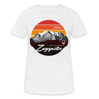 Zugspitze Garmisch Partenkirchen Bayern Low Poly - Frauen T-Shirt atmungsaktiv - Weiß - Vorne - AI Model Female 172 dark (172cm)