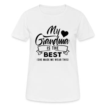 My grandma is the best grandmother, grandmother, Omi - Women's Breathable T-Shirt - white - Front - AI Model Female 172 dark (172cm)