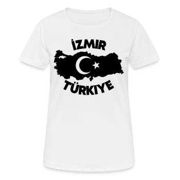 Izmir Türkiye Turquie Turcs Cadeau Turc - T-shirt respirant Femme - blanc - Devant - AI Model Female 172 dark (172cm)