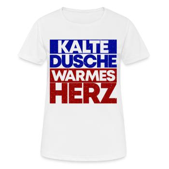 Kaltduscher Hart Männlich Kalt Duschen Geschenk - Frauen T-Shirt atmungsaktiv - Weiß - Vorne - AI Model Female 172 dark (172cm)