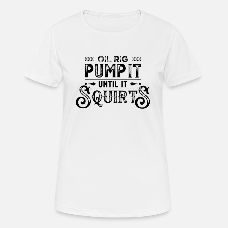 Plate-forme de forage de plate-forme de forage de plate-forme pétrolière - T-shirt respirant Femme - blanc