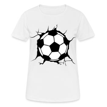 Football, cadeau de conception de mur de rupture pour le football - T-shirt respirant Femme - blanc - Devant - AI Model Female 172 dark (172cm)