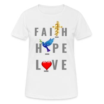 Jésus Jésus Jésus chrétien chrétien chrétien chrétien - T-shirt respirant Femme - blanc - Devant - AI Model Female 172 dark (172cm)