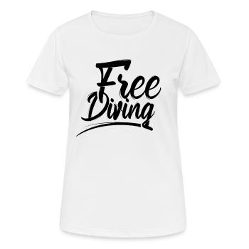 Freediving Freediving Freediving Hobby - Women's Breathable T-Shirt - white - Front - AI Model Female 172 dark (172cm)