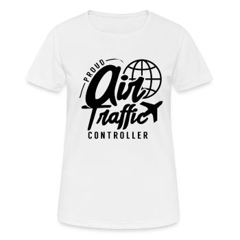 Proud air traffic controller Air traffic controller job air traffic controller - Women's Breathable T-Shirt - white - Front - AI Model Female 172 dark (172cm)