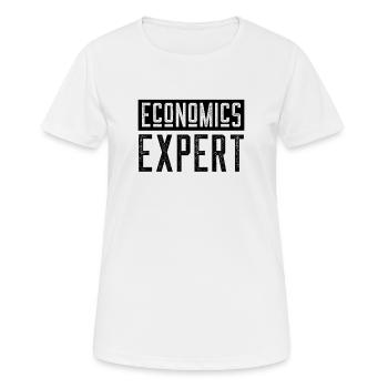 Ökonomie Experte Volkswirt Ökonom Wirtschaft - Frauen T-Shirt atmungsaktiv - Weiß - Vorne - AI Model Female 172 dark (172cm)
