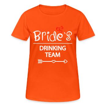 Bachelorette party - Women's Breathable T-Shirt - neon orange - Front - AI Model Female 172 dark (172cm)