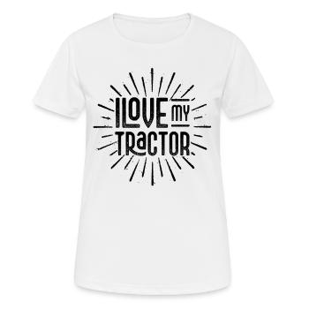 J'adore mon tracteur tracteur tracteur - T-shirt respirant Femme - blanc - Devant - AI Model Female 172 dark (172cm)