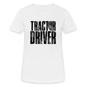 Tractor driver tractor tractor farm tractor - Women's Breathable T-Shirt - white - Front - AI Model Female 172 dark (172cm)