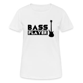 Bassiste guitare basse bassiste bassiste - T-shirt respirant Femme - blanc - Devant - AI Model Female 172 dark (172cm)