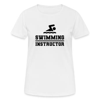 Swimming instructor swimming swimming course profession learning - Women's Breathable T-Shirt - white - Front - AI Model Female 172 dark (172cm)