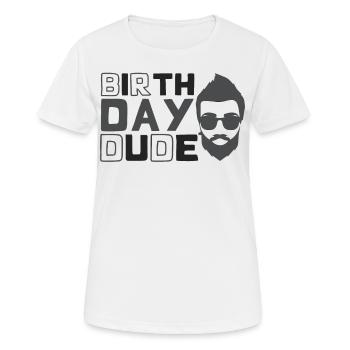Vintage Birthday Dude - Frauen T-Shirt atmungsaktiv - Weiß - Vorne - AI Model Female 172 dark (172cm)