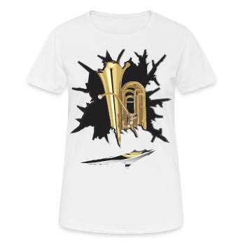 Tuba Paper Tear - Frauen T-Shirt atmungsaktiv - Weiß - Vorne - AI Model Female 172 dark (172cm)