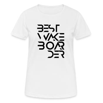 Bester Wakeboarder Wakeboard Wakeboarden - Frauen T-Shirt atmungsaktiv - Weiß - Vorne - AI Model Female 172 dark (172cm)