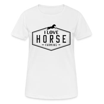 I love horse breeding - Women's Breathable T-Shirt - white - Front - AI Model Female 172 dark (172cm)