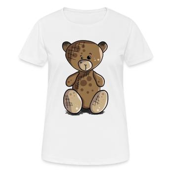 Cute Teddy Bear Teddy Bear Cartoon Teddybear Motif - Women's Breathable T-Shirt - white - Front - AI Model Female 172 dark (172cm)