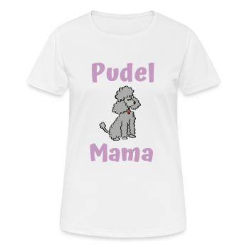 Pudel Mama - Frauen T-Shirt atmungsaktiv - Weiß - Vorne - AI Model Female 172 dark (172cm)