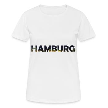 Hambourg - T-shirt respirant Femme - blanc - Devant - AI Model Female 172 dark (172cm)