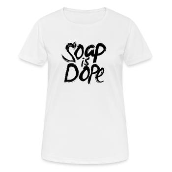 Le savon est génial se laver les mains se laver les mains - T-shirt respirant Femme - blanc - Devant - AI Model Female 172 dark (172cm)