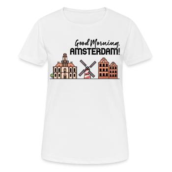 Good morning Amsterdam! - Women's Breathable T-Shirt - white - Front - AI Model Female 172 dark (172cm)