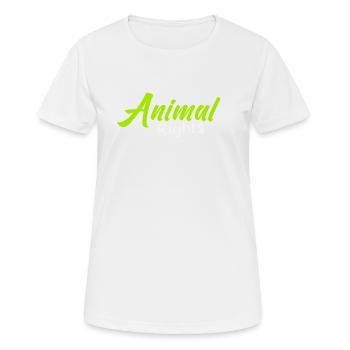 Droits des animaux - T-shirt respirant Femme - blanc - Devant - AI Model Female 172 dark (172cm)