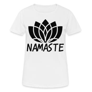 Yoga Lotus Blossom Om Namaste - Women's Breathable T-Shirt - white - Front - AI Model Female 172 dark (172cm)