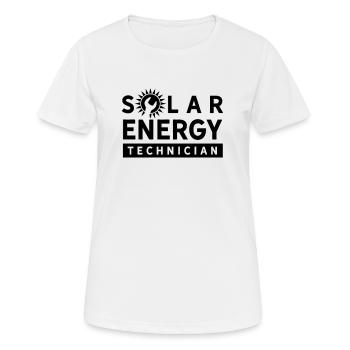 solar energy technician solar power solar sun - Women's Breathable T-Shirt - white - Front - AI Model Female 172 dark (172cm)