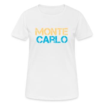 monte Carlo - T-shirt respirant Femme - blanc - Devant - AI Model Female 172 dark (172cm)