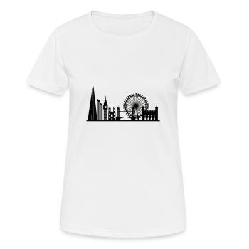 London Skyline - Frauen T-Shirt atmungsaktiv - Weiß - Vorne - AI Model Female 172 dark (172cm)