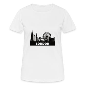 London Skyline - Frauen T-Shirt atmungsaktiv - Weiß - Vorne - AI Model Female 172 dark (172cm)