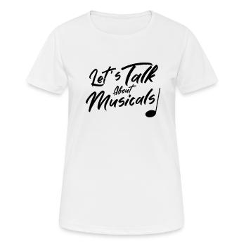 Parlons de comédies musicales, de théâtre musical - T-shirt respirant Femme - blanc - Devant - AI Model Female 172 dark (172cm)