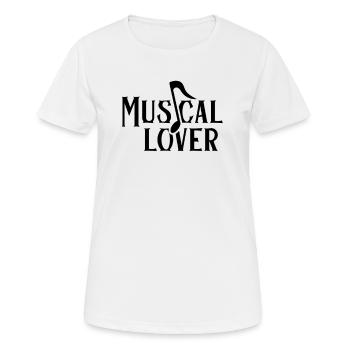 Amoureux de la musique Théâtre de comédies musicales drôles - T-shirt respirant Femme - blanc - Devant - AI Model Female 172 dark (172cm)
