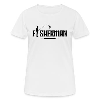 Fischermann Fischer Angler Fischerei Fischen - Frauen T-Shirt atmungsaktiv - Weiß - Vorne - AI Model Female 172 dark (172cm)