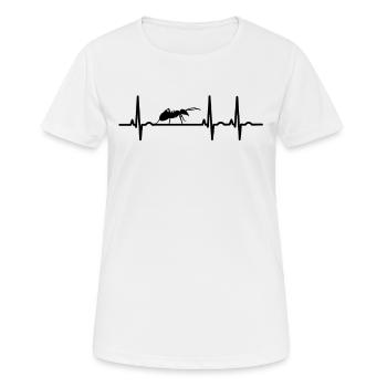 Amant amant fourmi - T-shirt respirant Femme - blanc - Devant - AI Model Female 172 dark (172cm)
