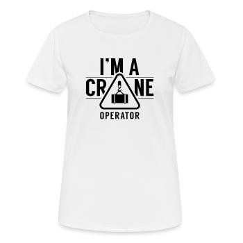 Je suis Une grue - T-shirt respirant Femme - blanc - Devant - AI Model Female 172 dark (172cm)