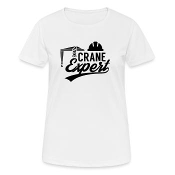 Grue expert grutier grutier grue - T-shirt respirant Femme - blanc - Devant - AI Model Female 172 dark (172cm)