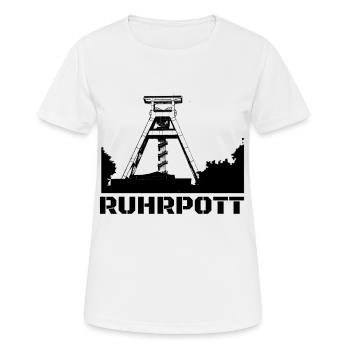 Ruhrpott - Frauen T-Shirt atmungsaktiv - Weiß - Vorne - AI Model Female 172 dark (172cm)