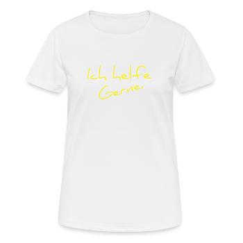 Ich helfe gerne Hilfsbereiter Mensch Helfer Gesche - Frauen T-Shirt atmungsaktiv - Weiß - Vorne - AI Model Female 172 dark (172cm)