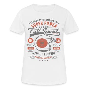 Legend Championship Motorcycle Rider Custom Motor - Women's Breathable T-Shirt - white - Front - AI Model Female 172 dark (172cm)