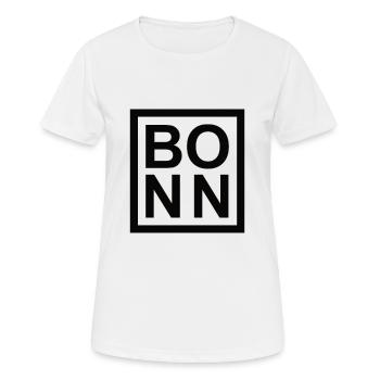 Bonn - Frauen T-Shirt atmungsaktiv - Weiß - Vorne - AI Model Female 172 dark (172cm)