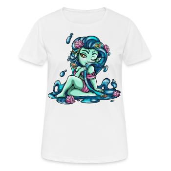 Zodiac Sign: Fish - Frauen T-Shirt atmungsaktiv - Weiß - Vorne - AI Model Female 172 dark (172cm)