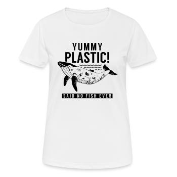 Plastic Ocean Pollution Overfishing Sea - Women's Breathable T-Shirt - white - Front - AI Model Female 172 dark (172cm)