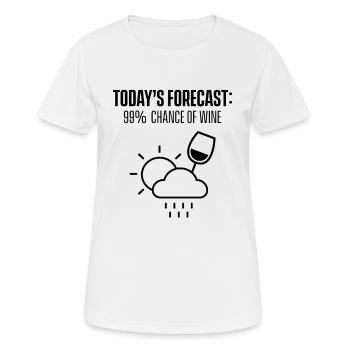 99 Prozent Weinchance Winzer Weine Wein Weinglas - Frauen T-Shirt atmungsaktiv - Weiß - Vorne - AI Model Female 172 dark (172cm)