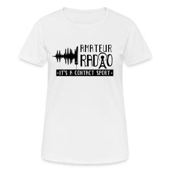 Radio amateur Il Est Un Contact Sport Amateur Radio - T-shirt respirant Femme - blanc - Devant - AI Model Female 172 dark (172cm)