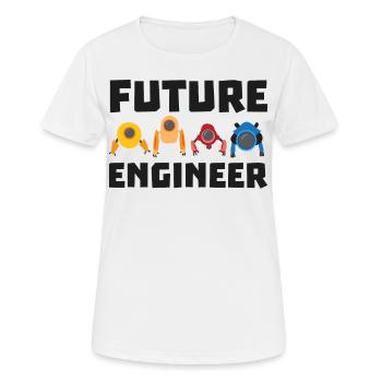 Future Robotics Engineer Kids Robot - T-shirt respirant Femme - blanc - Devant - AI Model Female 172 dark (172cm)
