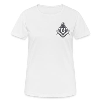Freemasonry Symbol Pocket Shirt Mason - Women's Breathable T-Shirt - white - Front - AI Model Female 172 dark (172cm)