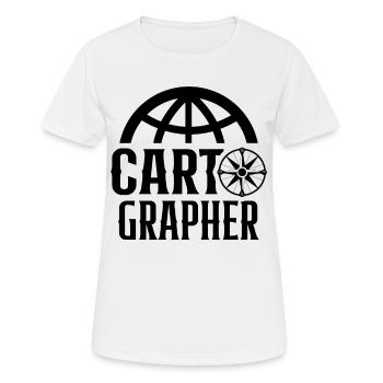 Kartograph Kartaograph Kartaograf Kartografie - Frauen T-Shirt atmungsaktiv - Weiß - Vorne - AI Model Female 172 dark (172cm)