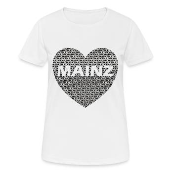 Mainz Heart - Women's Breathable T-Shirt - white - Front - AI Model Female 172 dark (172cm)