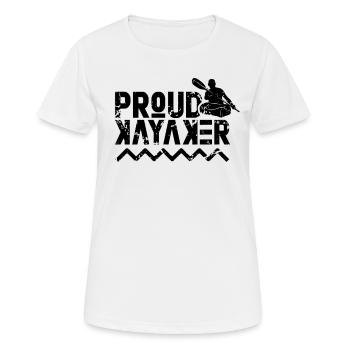 Kayak kayak kayak fier - T-shirt respirant Femme - blanc - Devant - AI Model Female 172 dark (172cm)