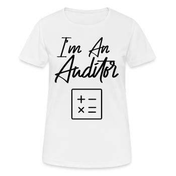 Je suis Un commissaire aux comptes - T-shirt respirant Femme - blanc - Devant - AI Model Female 172 dark (172cm)